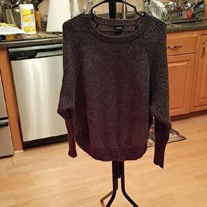 Maurices Plum Knit Crew Neck Sweater
